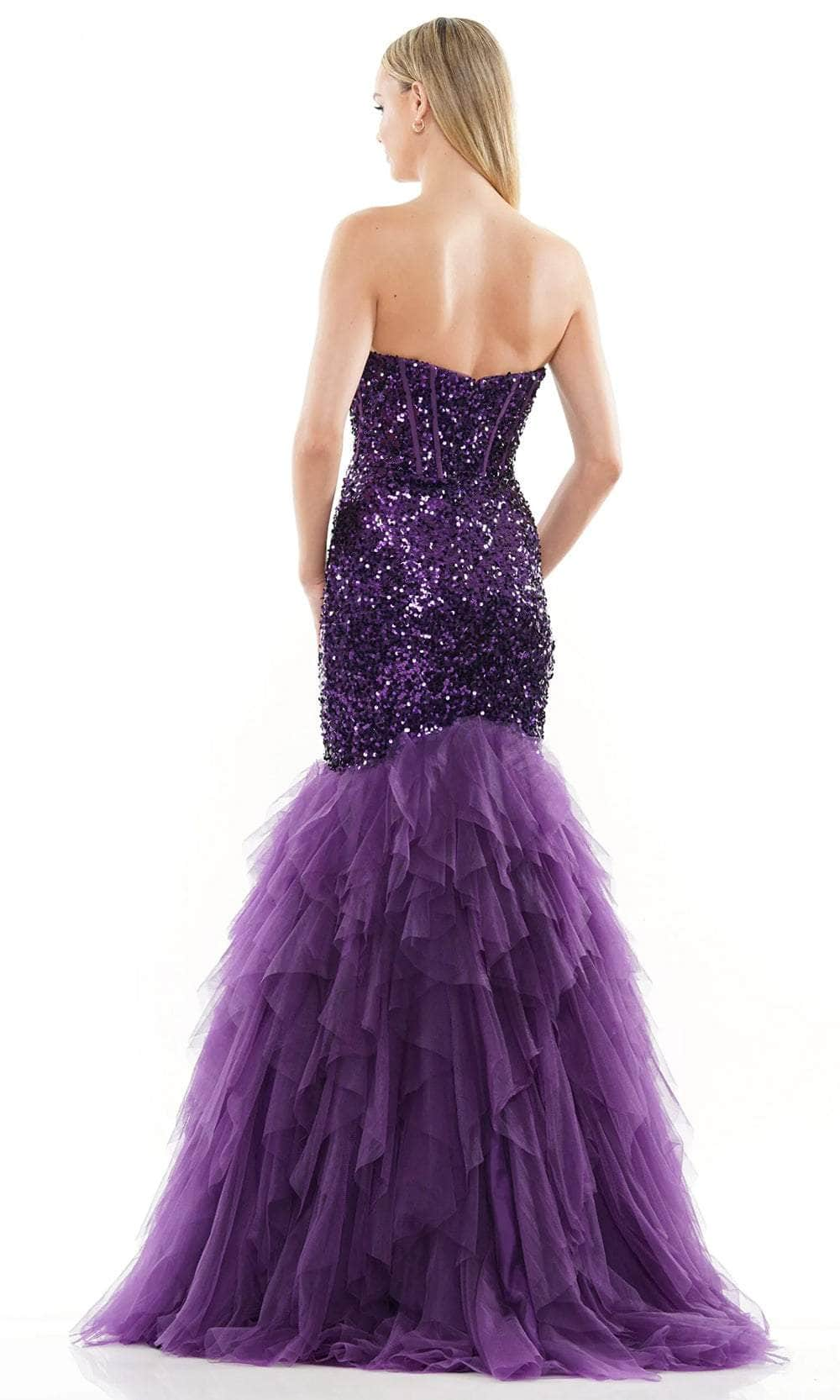 Colors Dress 3202 - Strapless Embellished Prom Dress Prom Dresses