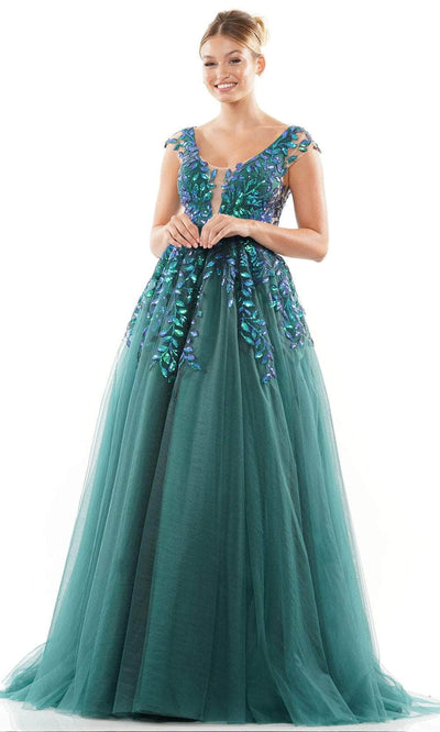 Colors Dress 3239 - Cap Sleeve Embellished Prom Dress Evening Dresses