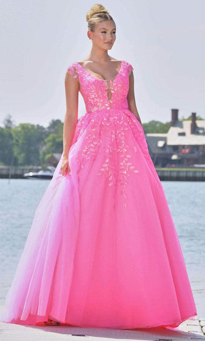 Colors Dress 3239 - Cap Sleeve Embellished Prom Dress Evening Dresses