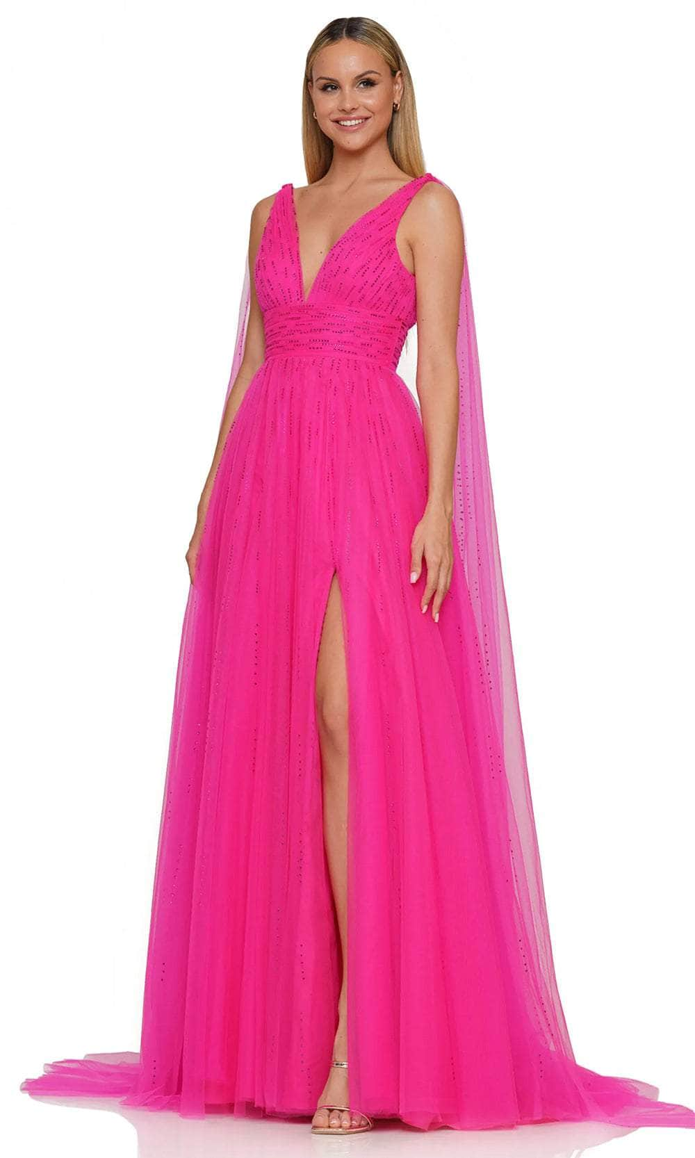 Colors Dress 3242 - Sash Draped Prom Dress Evening Dresses