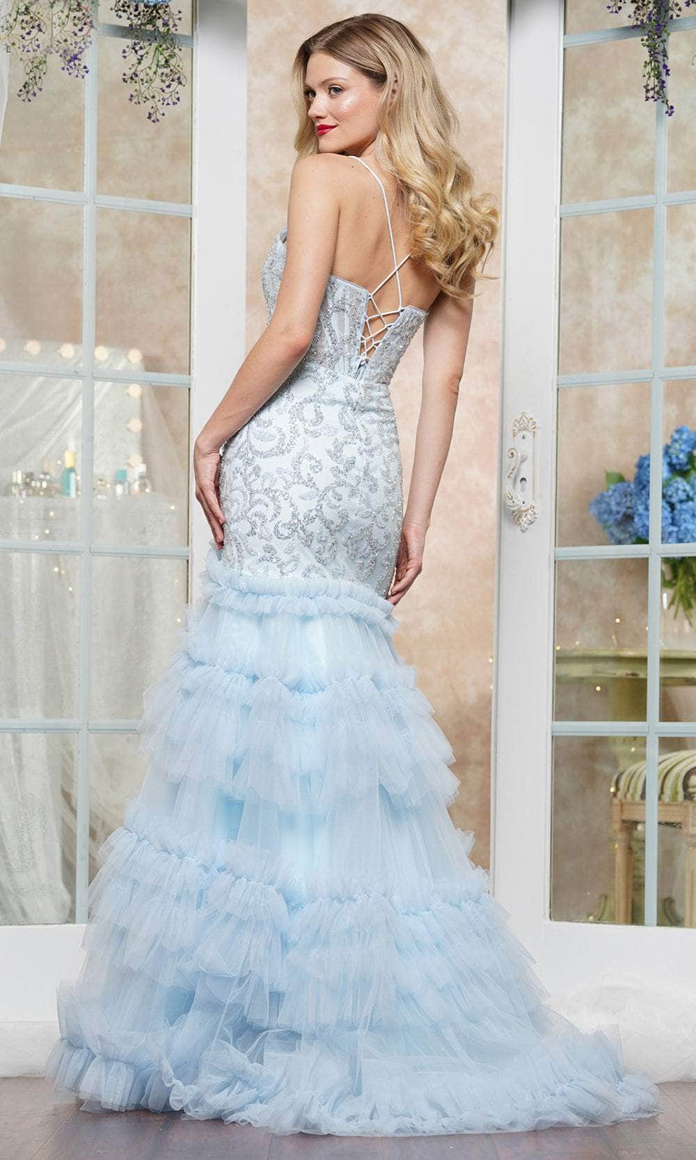 Colors Dress 3463 - Beaded Ruffled Prom Gown Prom Dresses