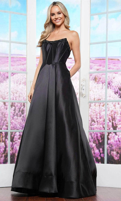 Colors Dress 3478 - High Slit Mikado Prom Dress Evening Dresses