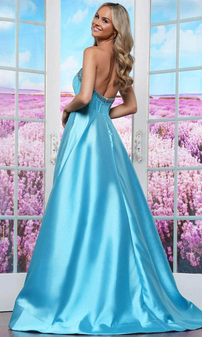 Colors Dress 3478 - High Slit Mikado Prom Dress Evening Dresses