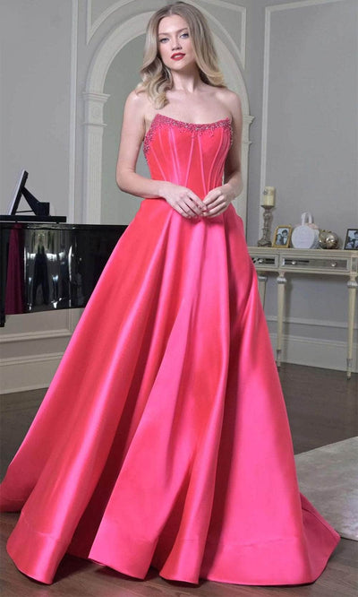 Colors Dress 3478 - High Slit Mikado Prom Dress Evening Dresses