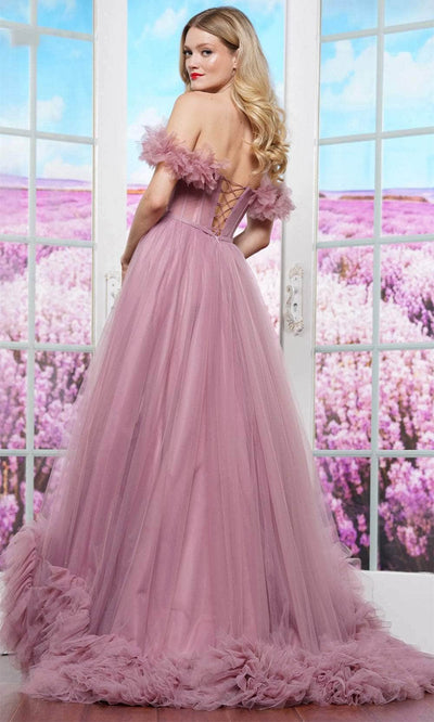 Colors Dress 3485 - Ruffle Trimmed Prom Dress Evening Dresses