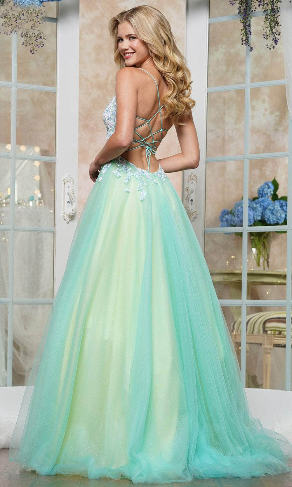 Colors Dress 3497 - Two Tone A-Line Prom Dress Prom Dresses