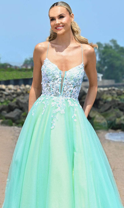 Colors Dress 3497 - Two Tone A-Line Prom Dress Prom Dresses