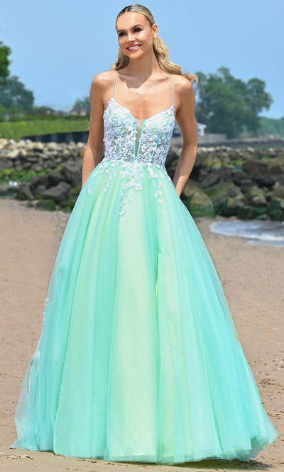 Colors Dress 3497 - Two Tone A-Line Prom Dress Prom Dresses