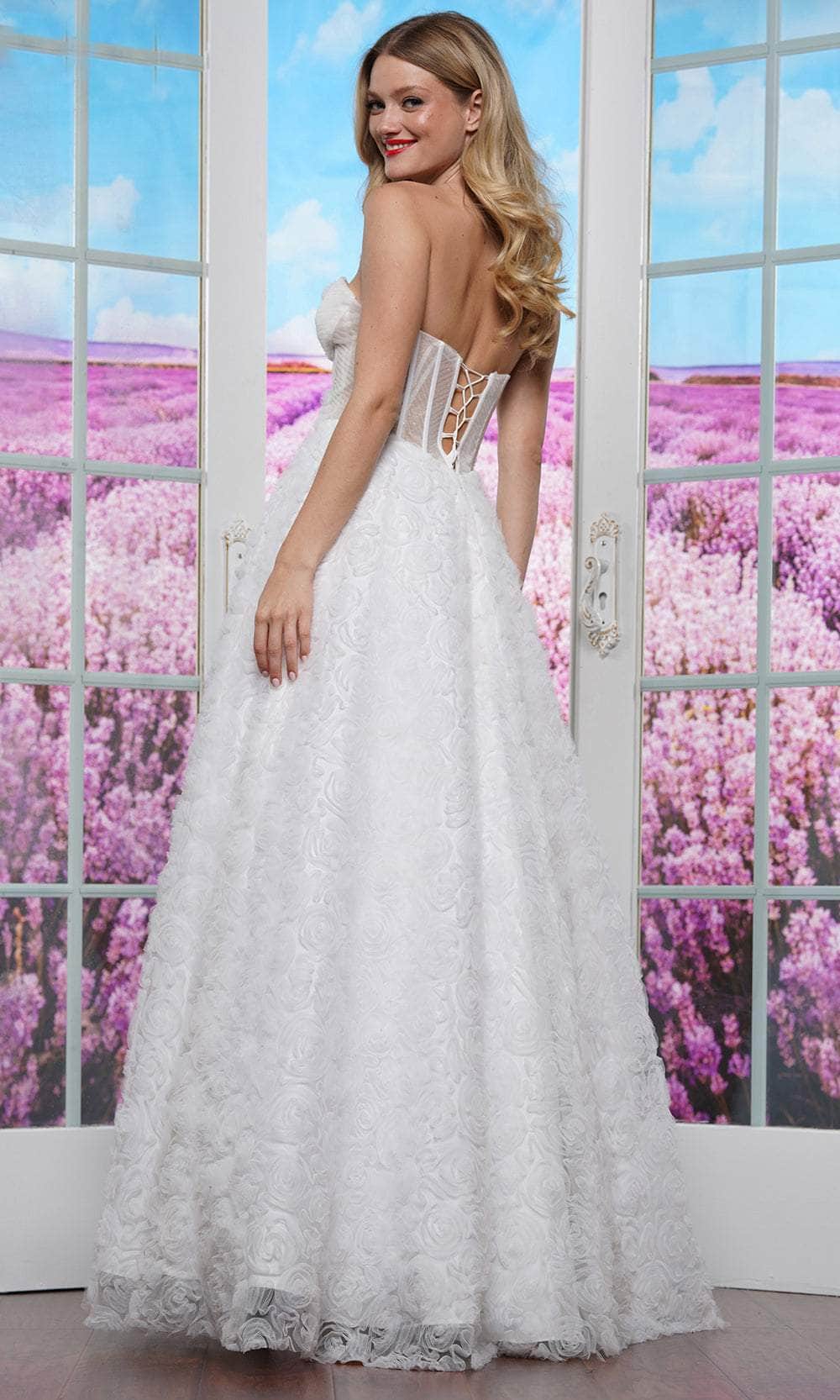 Colors Dress 3507 - 3D Floral A-Line Prom Gown Evening Dresses