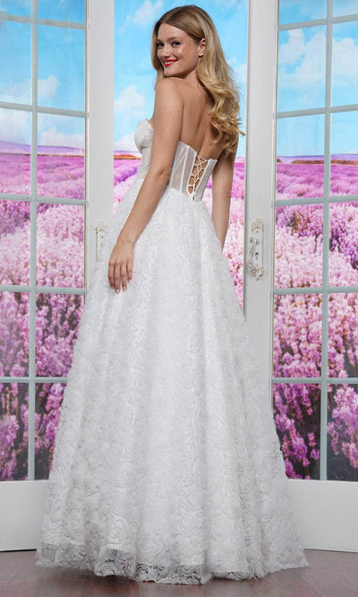 Colors Dress 3507 - 3D Floral A-Line Prom Gown Evening Dresses