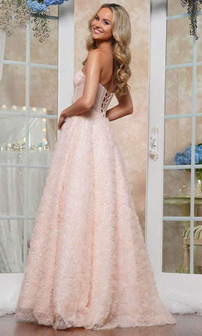 Colors Dress 3507 - 3D Floral A-Line Prom Gown Evening Dresses