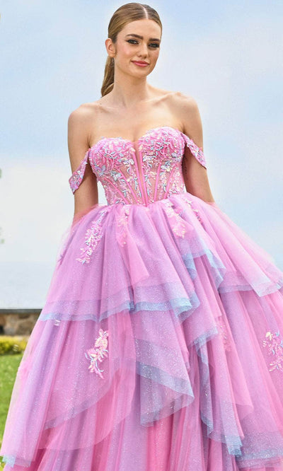 Colors Dress 3534 - Beaded Lace Corset Ballgown Prom Dresses