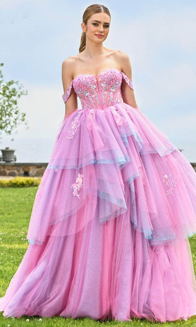 Colors Dress 3534 - Beaded Lace Corset Ballgown Prom Dresses