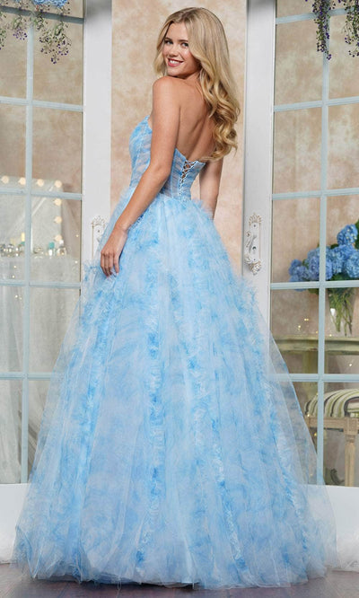 Colors Dress 3546 - Sweetheart Print Mesh Ballgown Evening Dresses