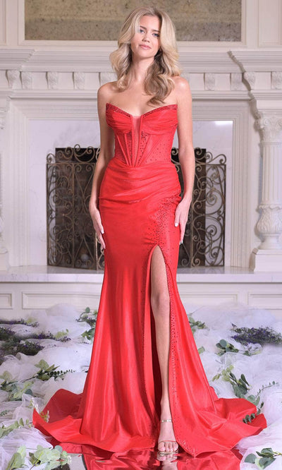 Colors Dress 3562 - Strappy Back Sheath Prom Gown Prom Dresses