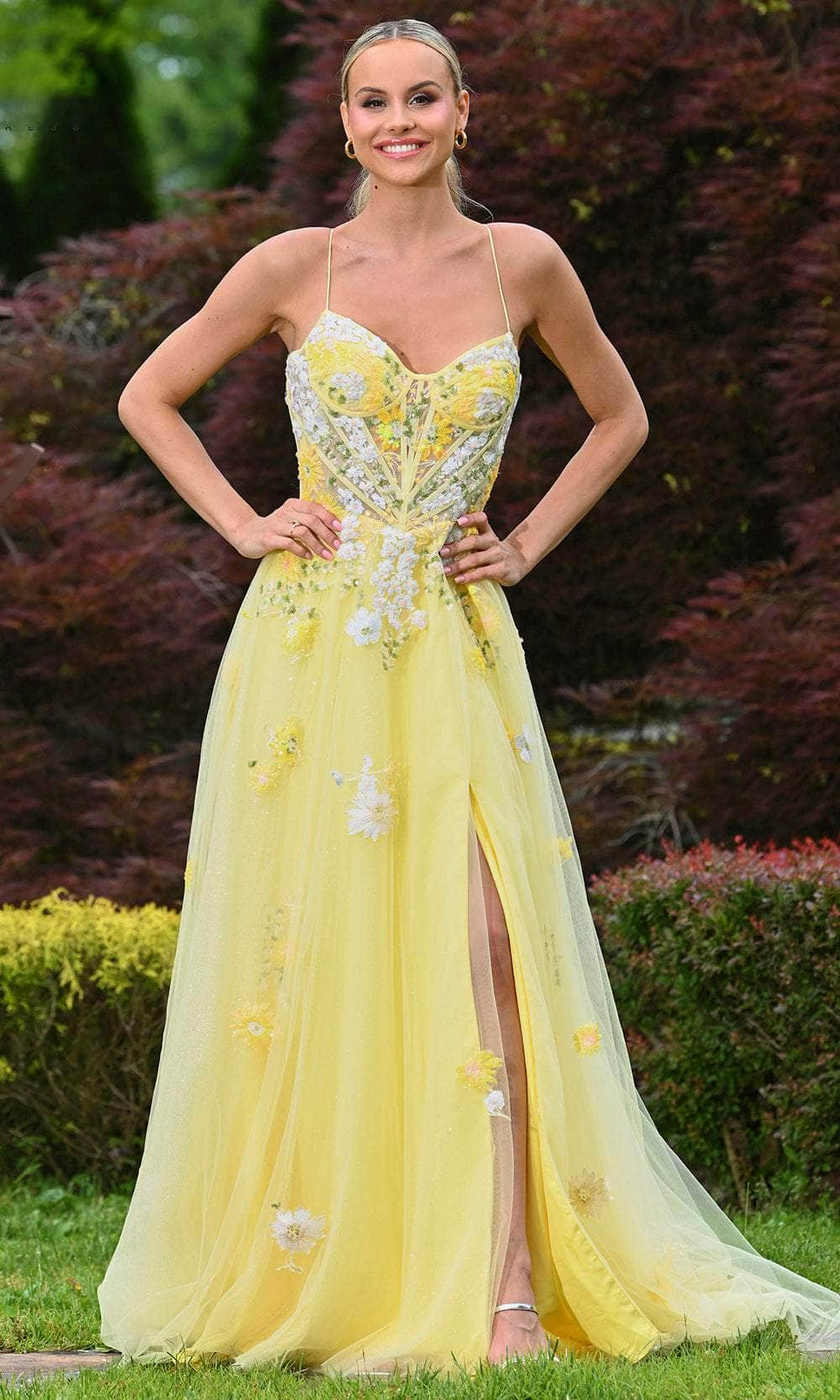 Colors Dress 3582 - Sweetheart Floral Prom Gown Evening Dresses