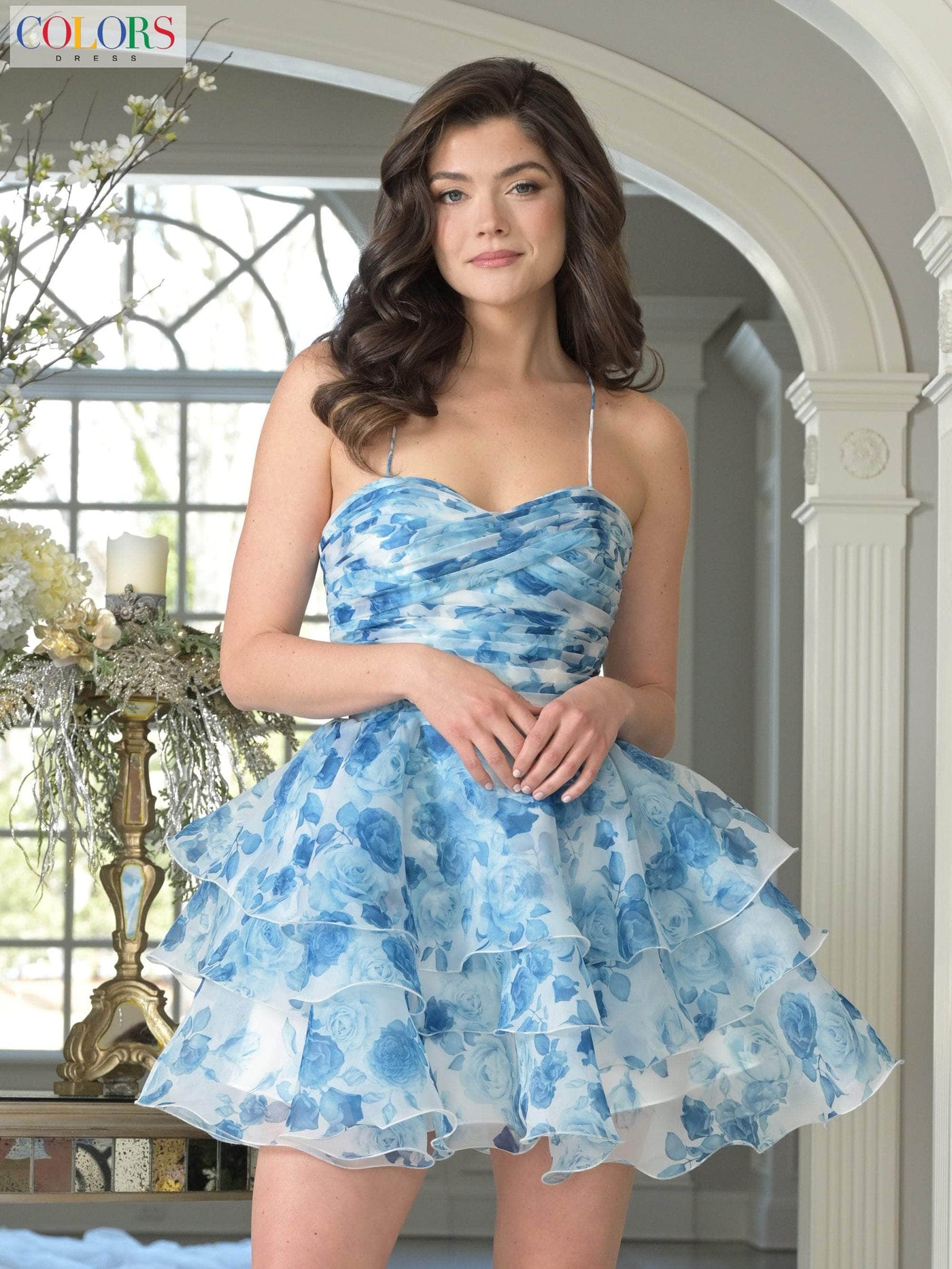 Colors Dress 3687 - Ruffle Skirt Sweetheart Party Dress Homecoming Dresses