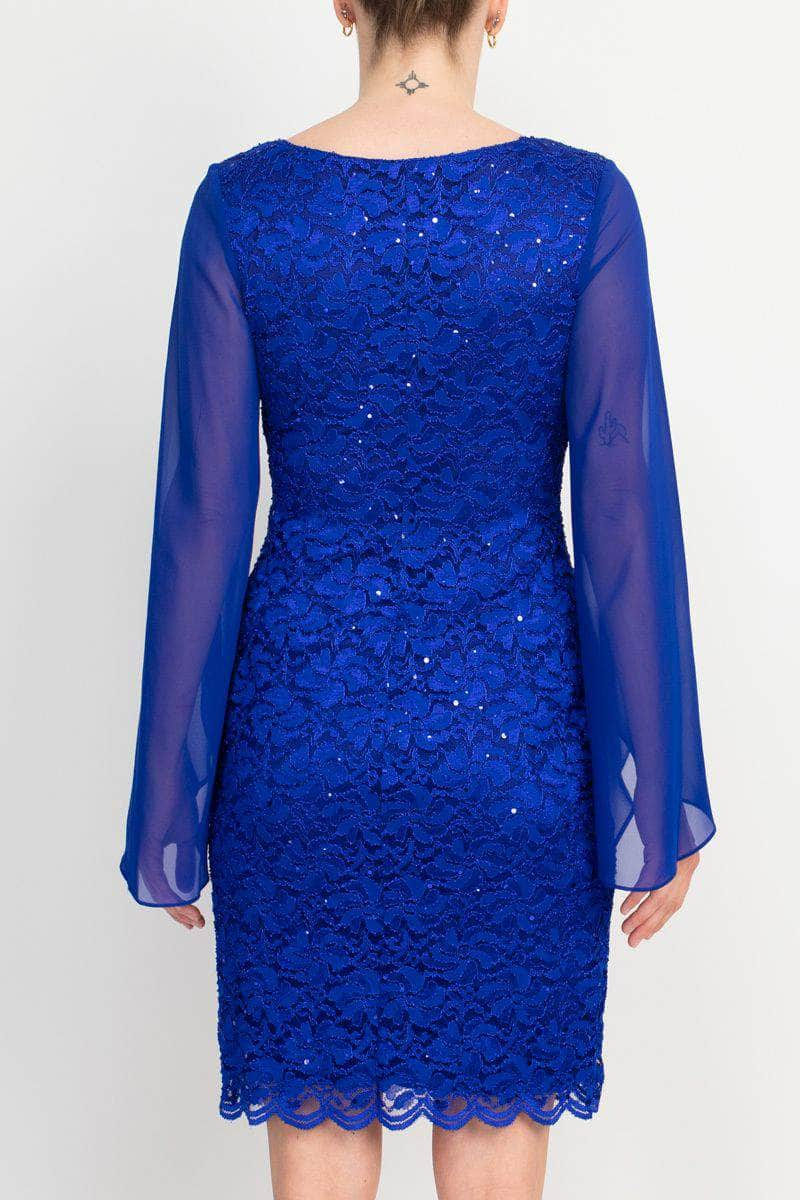 Connected Apparel TBM21590M1 - Beaded Lace Short Dress