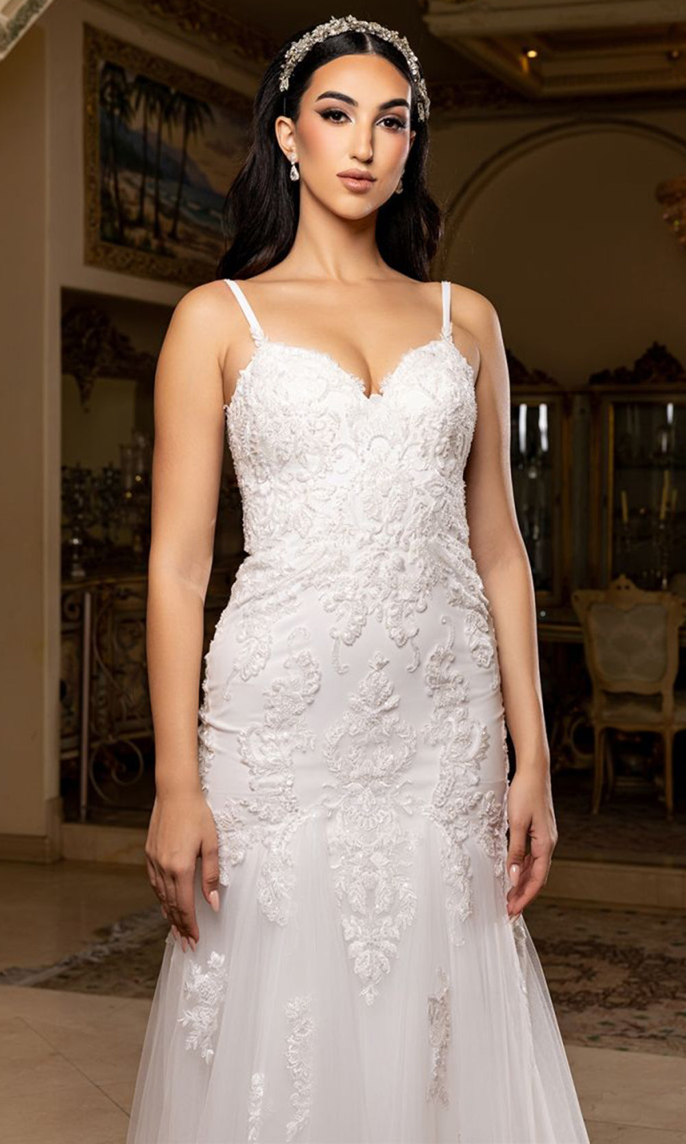 May Queen RQ8271 - Sweetheart Neckline Embroidered Wedding Dress Wedding Dresses in White 