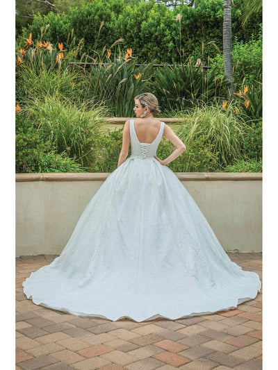 Dancing Queen 0166 - Embroidered Plunging Neck Ballgown Special Occasion Dresses