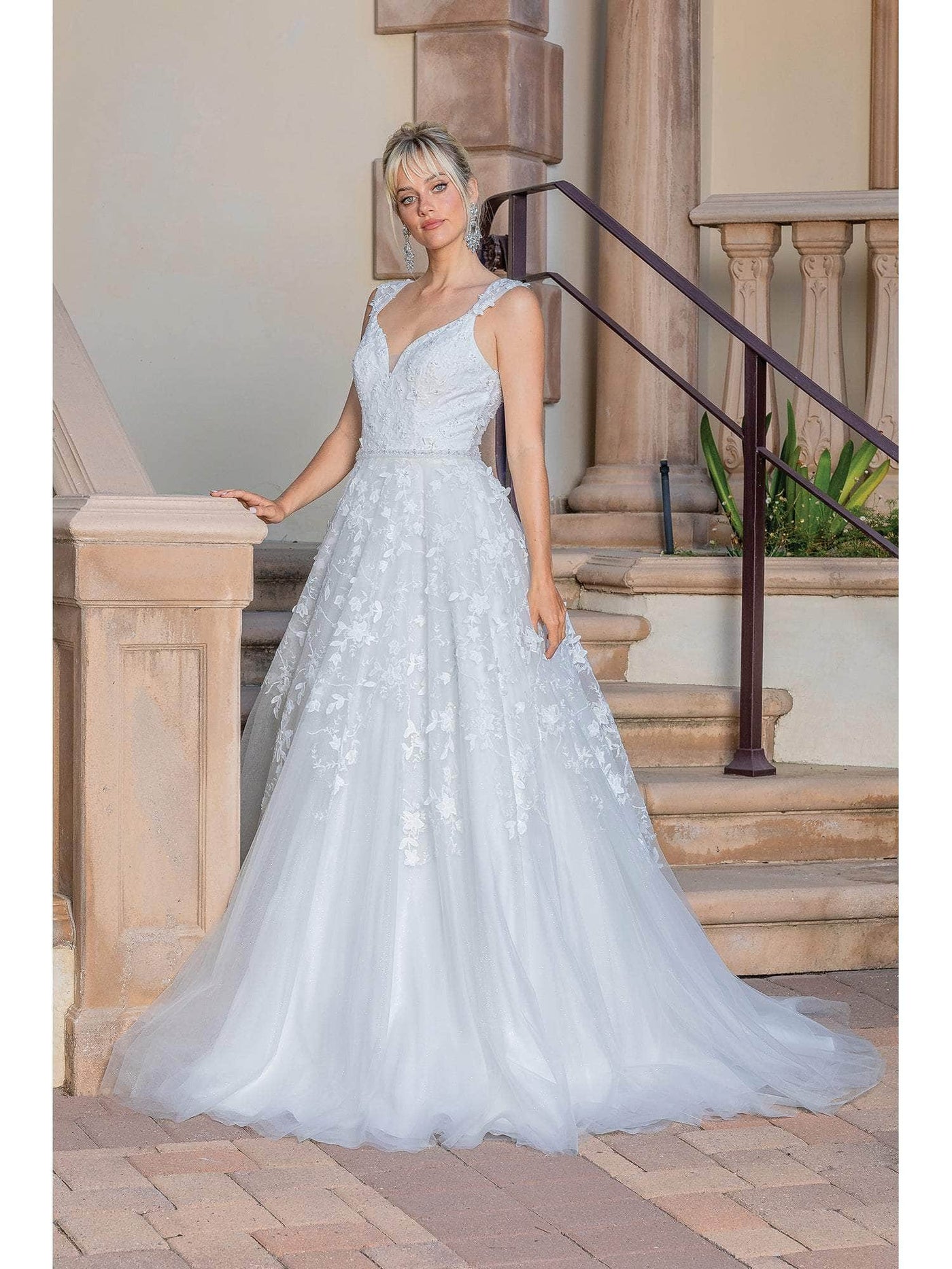 Dancing Queen 0207 - Embroidered V-Neck Ballgown Special Occasion Dresses