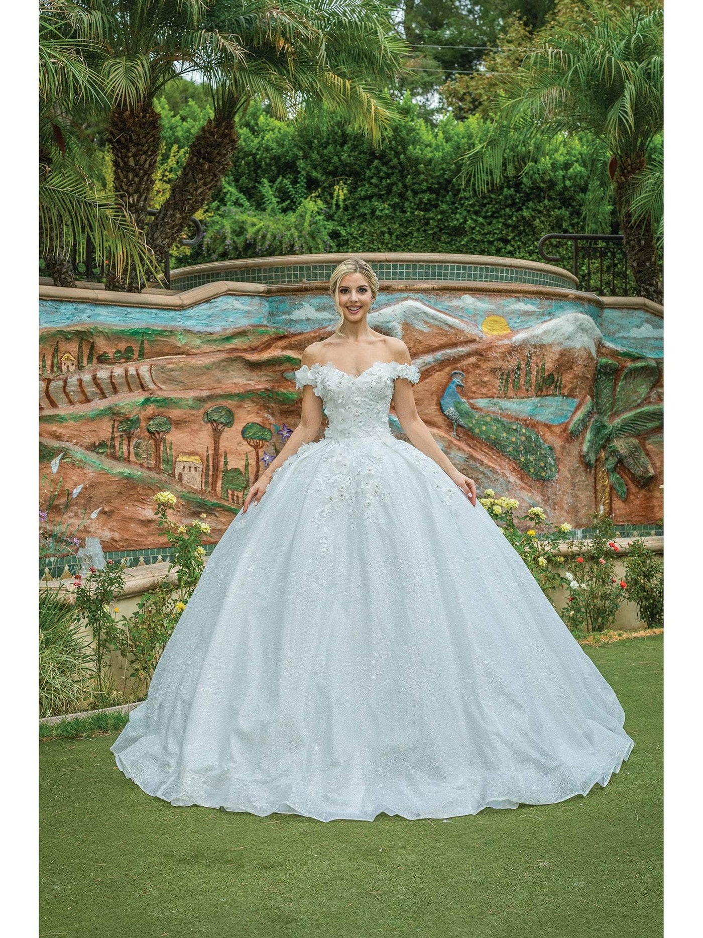 Dancing Queen 0213 - 3D Floral Embellished Ballgown Special Occasion Dresses