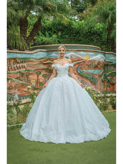 Dancing Queen 0213 - 3D Floral Embellished Ballgown Special Occasion Dresses