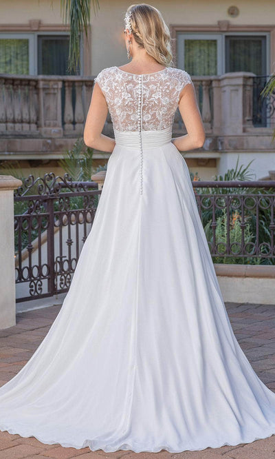 Dancing Queen 0249 - Embroidered A-Line Wedding Dress Wedding Dresses