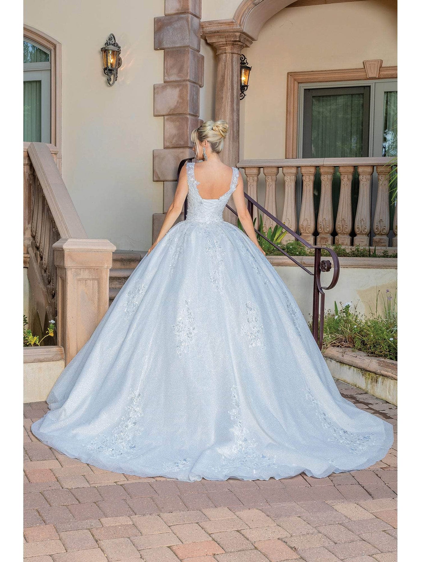 Dancing Queen 0252 - Embroidered Sleeveless Ballgown Special Occasion Dresses