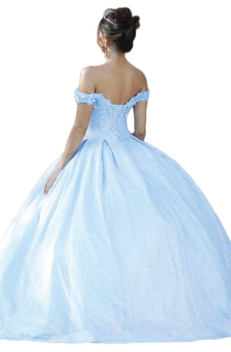 Dancing Queen - 1527 Beaded Floral Appliqued Quinceanera Gown