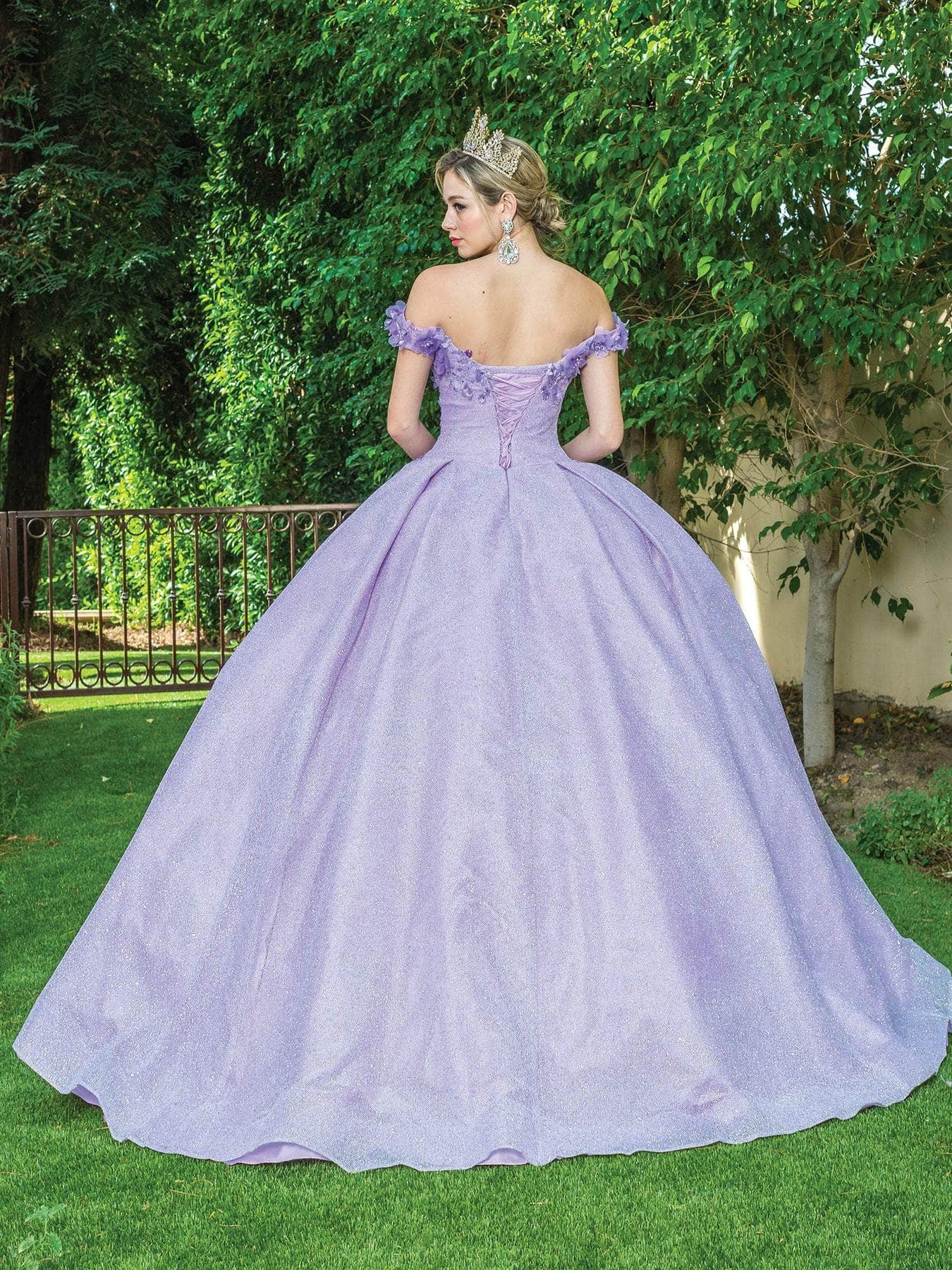 Dancing Queen - 1527 Beaded Floral Appliqued Quinceanera Gown