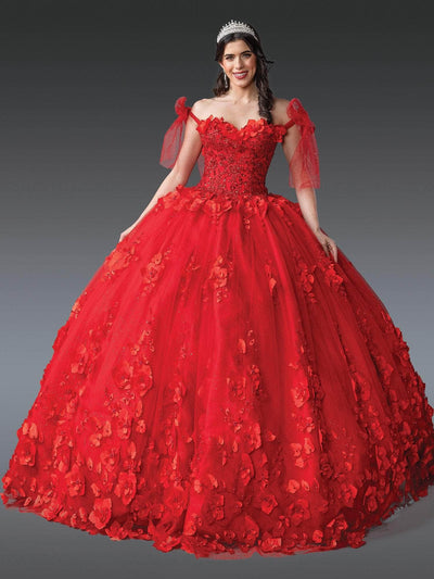 Dancing Queen 1792 - Off Shoulder Floral Quinceanera Gown Quinceanera Dresses