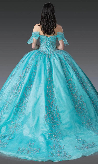 Dancing Queen 1814 - Sparkling Off Shoulder Tulle Ballgown Quinceanera Dresses