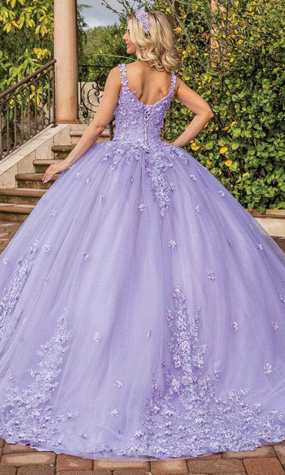 Dancing Queen 1898 - Wide Strap Embroidered Ballgown Quinceanera Dresses  
