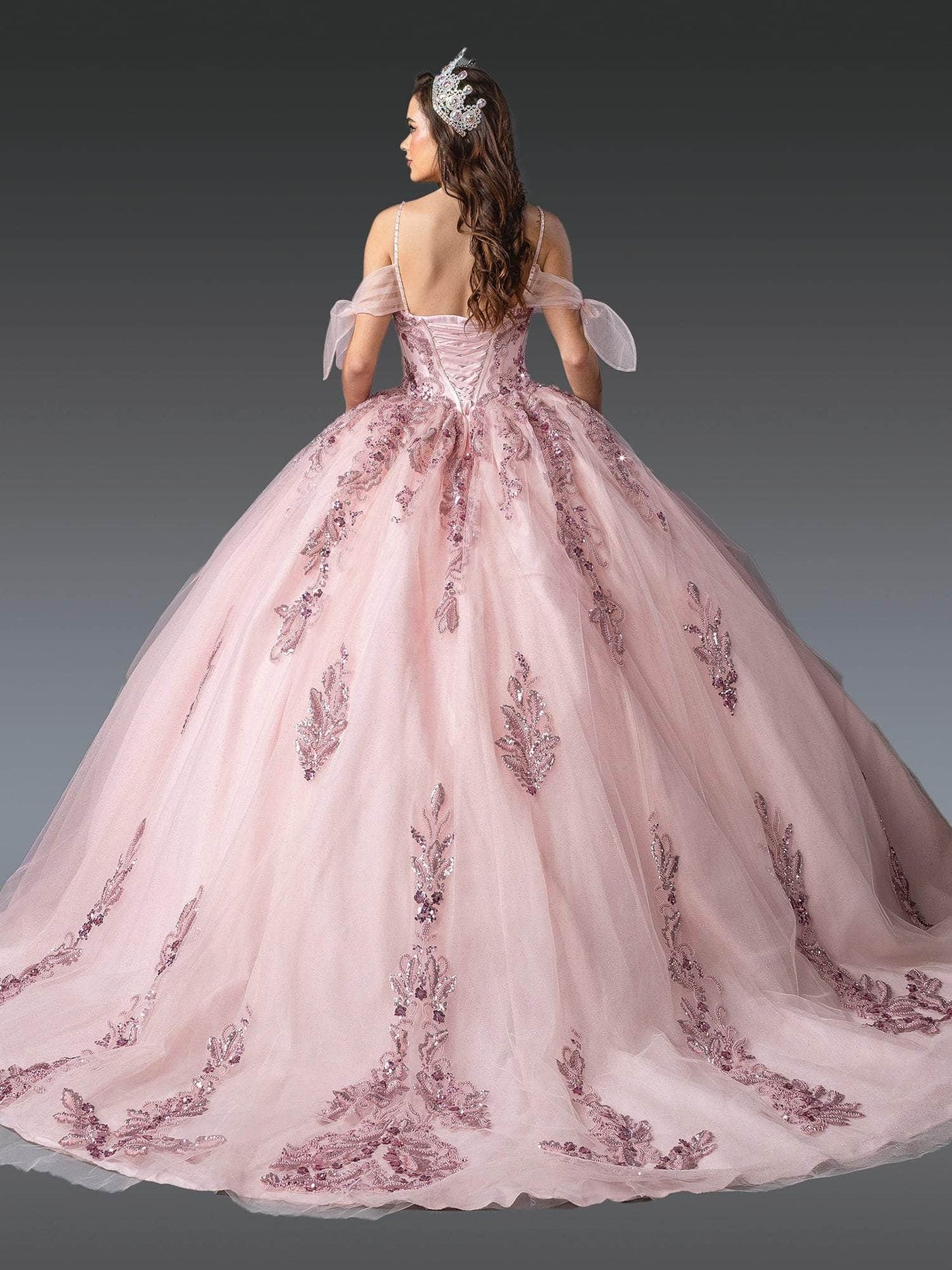 Dancing Queen 1902 - Glitter Lace-Up Sweetheart Ballgown Quinceanera Dresses