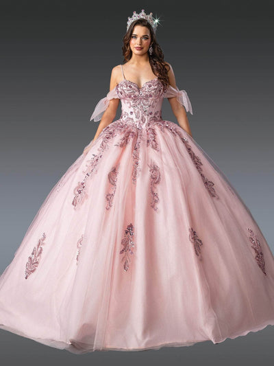 Dancing Queen 1902 - Glitter Lace-Up Sweetheart Ballgown Quinceanera Dresses