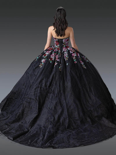 Dancing Queen 1927 - Sweetheart Floral Sequin Ballgown Quinceanera Dresses