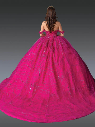 Dancing Queen 1957 - Sweetheart Floral Glitter Ballgown Quinceanera Dresses