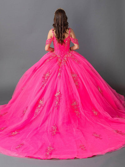 Dancing Queen 1983 - Cold Shoulder Embellished Quinceanera Gown Quinceanera Dresses