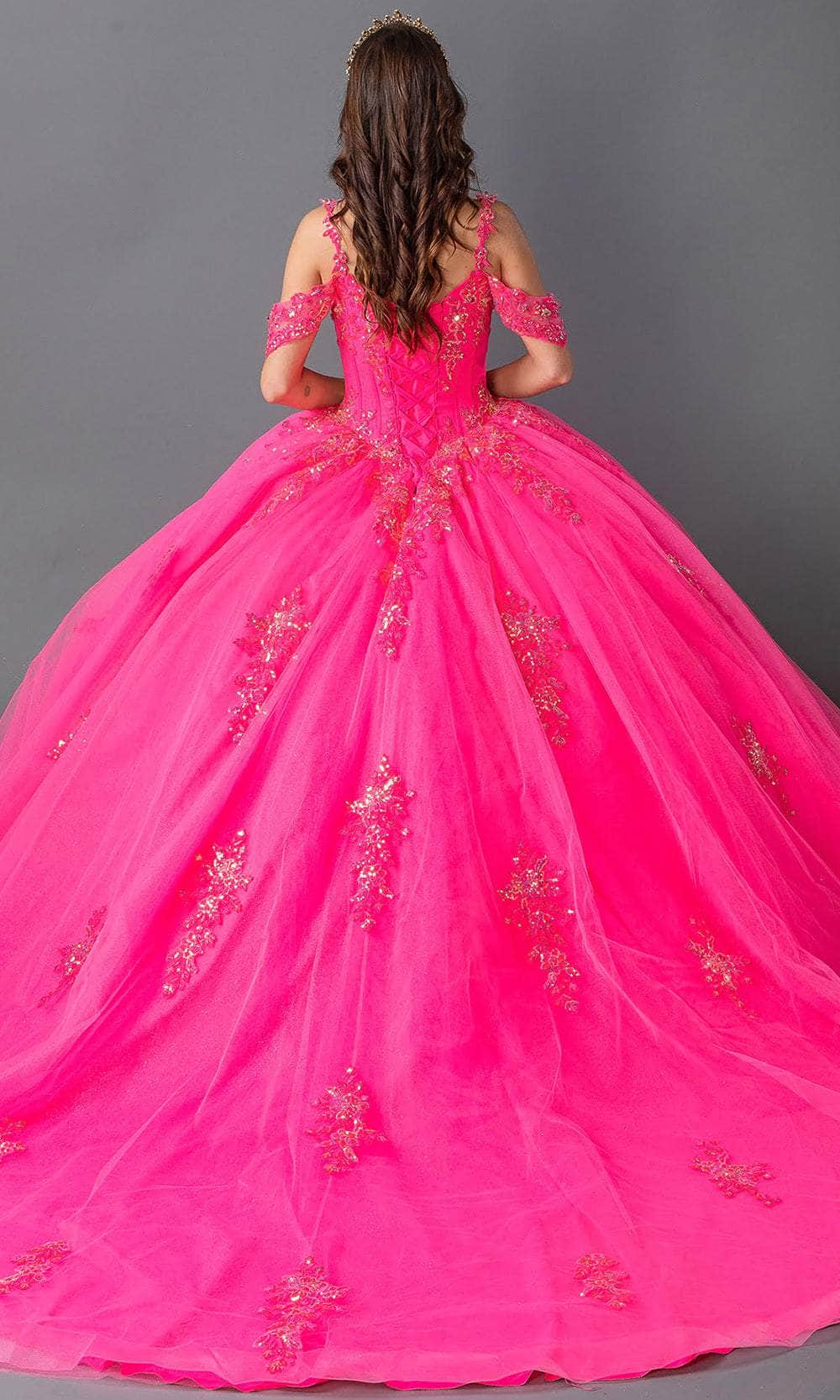 Dancing Queen 1983 - Cold Shoulder Embellished Quinceanera Gown Quinceanera Dresses