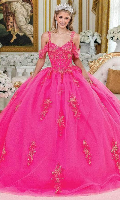 Dancing Queen 1983 - Cold Shoulder Embellished Quinceanera Gown Quinceanera Dresses