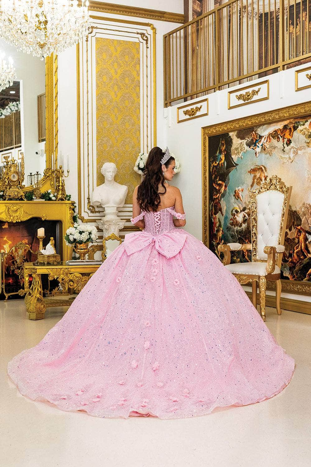 Dancing Queen 1984 - Floral Appliqued Glitter Sweetheart Ballgown Ball Gowns