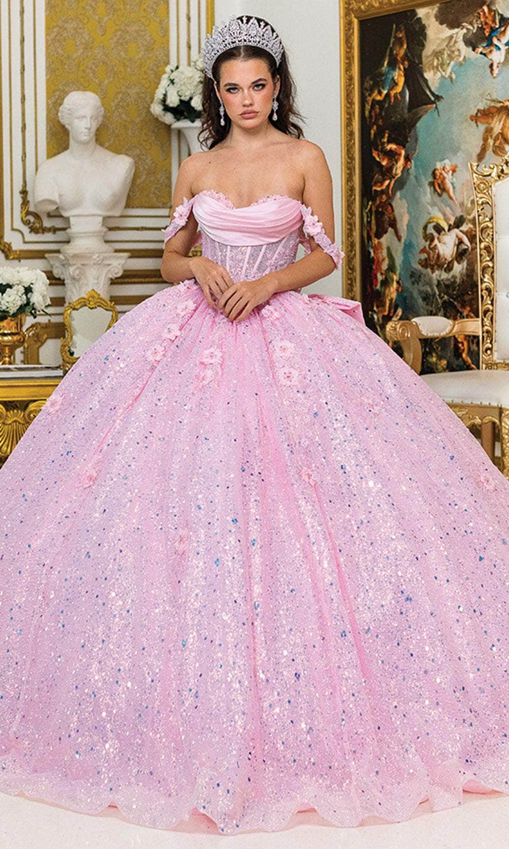 Dancing Queen 1984 - Floral Appliqued Glitter Sweetheart Ballgown Ball Gowns