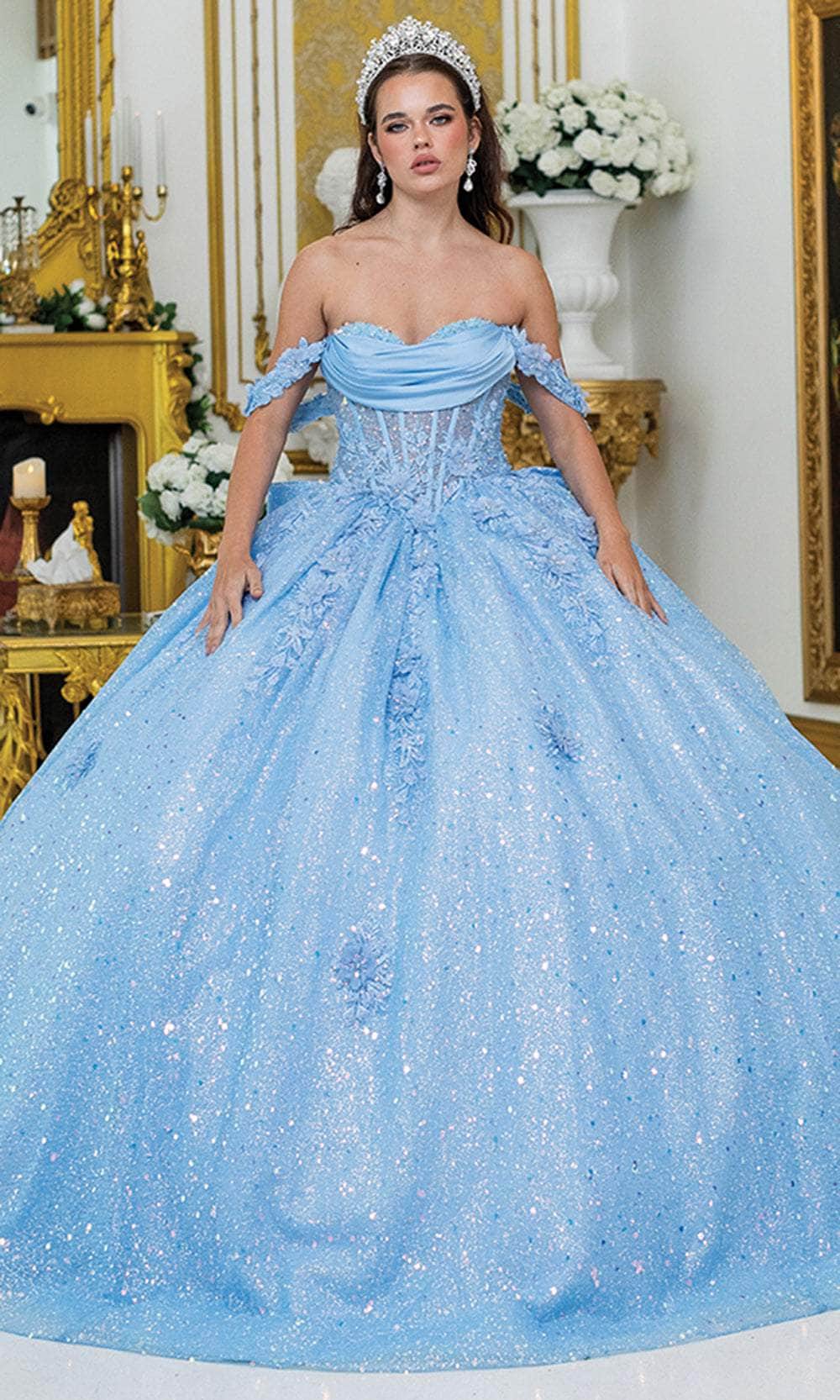 Dancing Queen 1984 - Floral Appliqued Glitter Sweetheart Ballgown Ball Gowns
