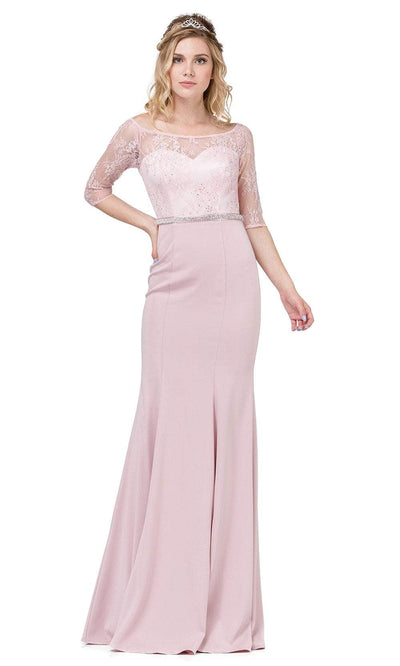 Dancing Queen 2201 - Quarter Sleeve Sheath Prom Gown Mother of the Bride Dresses