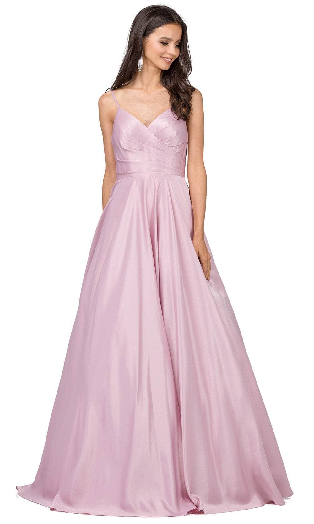 Dancing Queen 2339 - Spaghetti Straps Prom Ballgown Prom Dresses XS /  Dusty Pink