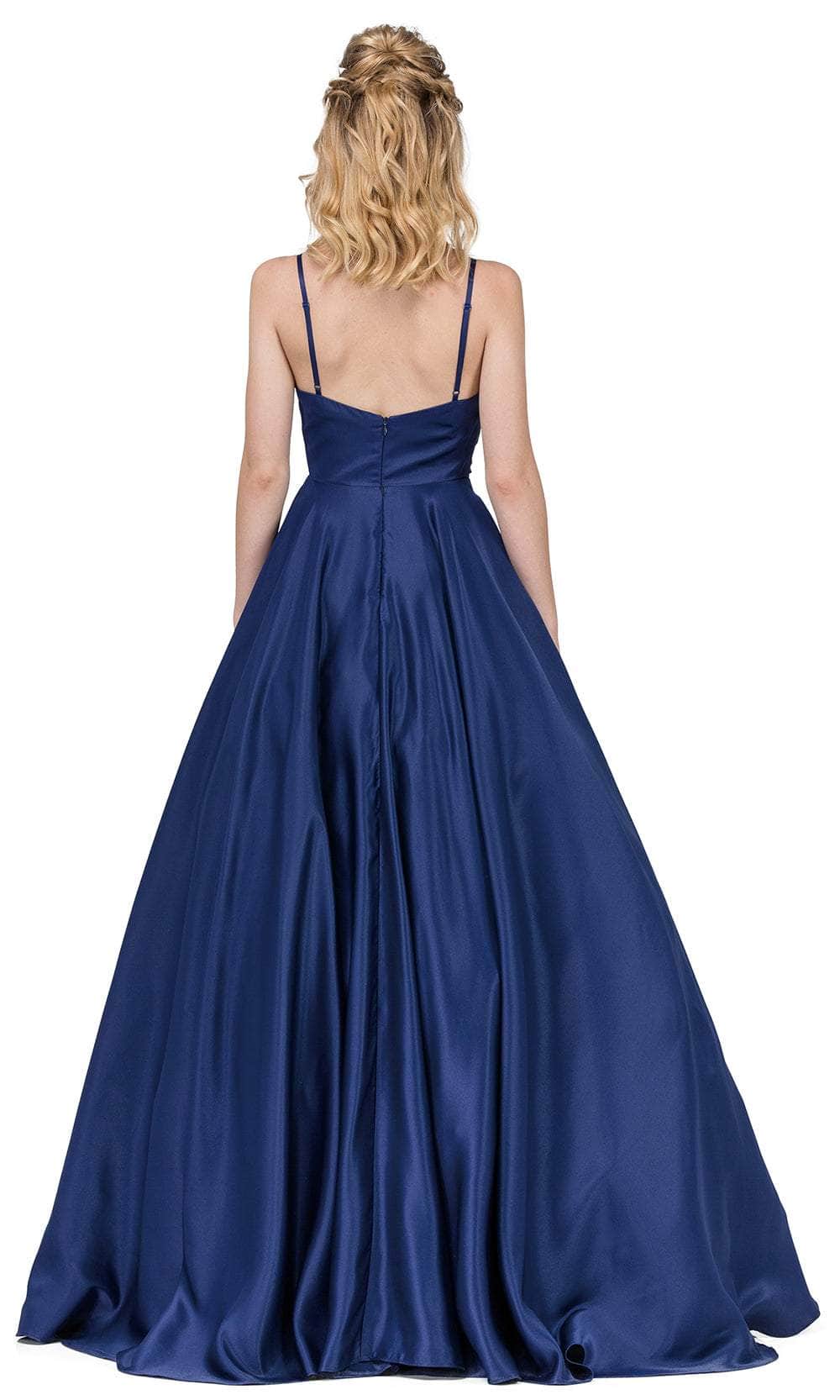 Dancing Queen 2339 - Spaghetti Straps Prom Ballgown Prom Dresses XS /  Navy