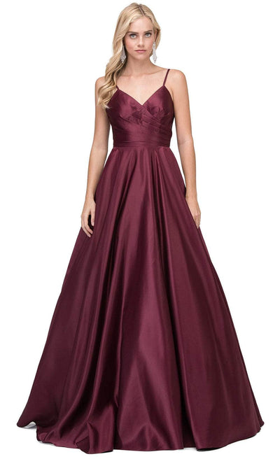 Dancing Queen 2339 - Spaghetti Straps Prom Ballgown Prom Dresses XS /  Wine