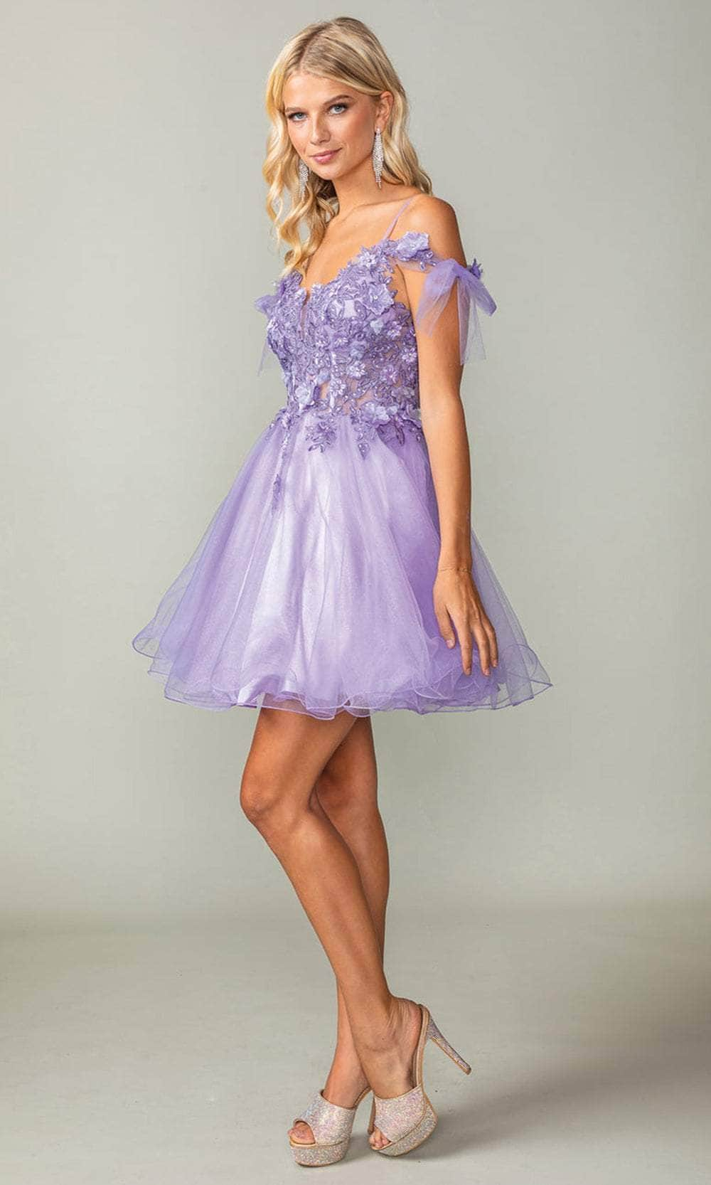 Dancing Queen 3339 - Applique Corset Cocktail Dress Special Occasion Dresses