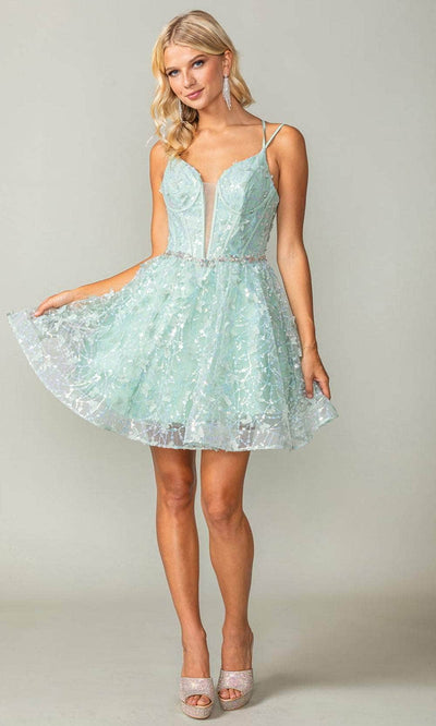 Dancing Queen 3350 - Butterfly Corset Cocktail Dress Special Occasion Dresses XS /  Sage